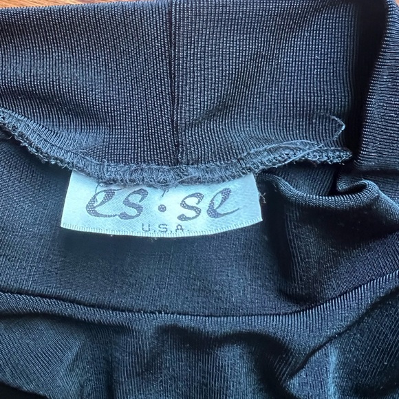 Black Long Sleeve Turtleneck Maxi Dress With a Slit at the Side - Picture 4 of 4